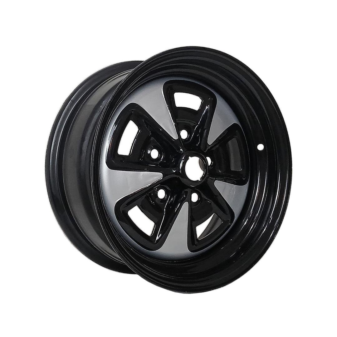 Roda de Aço para Opala SS - Preto com Prata