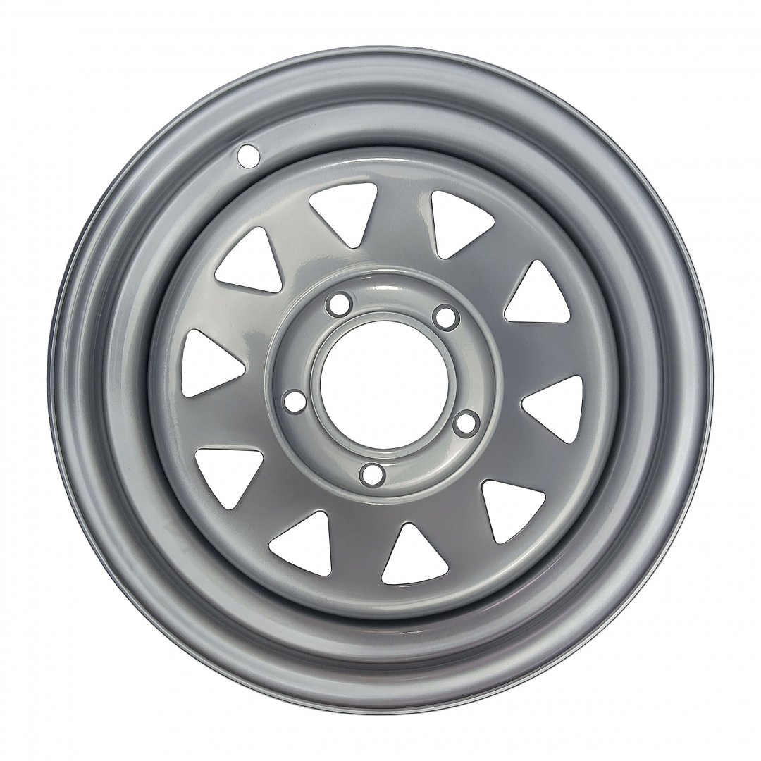 Roda de Aço para Caminhonete 5 Furos Modelo F1000 - Janelas Triângulo