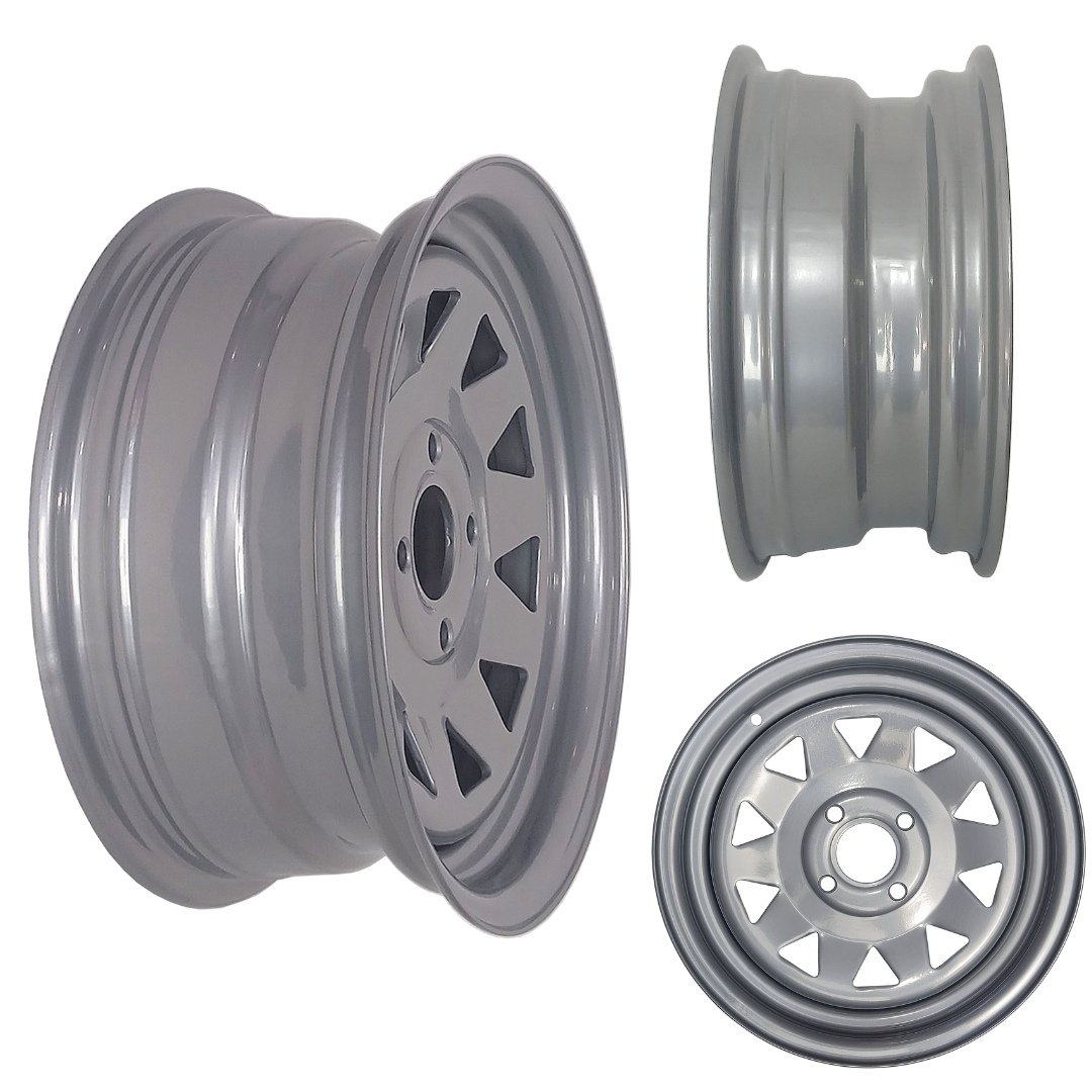 Rodas de Aço Para Reboques e Carretas Com Aplicação 4X100 - Janelas Triangulo 