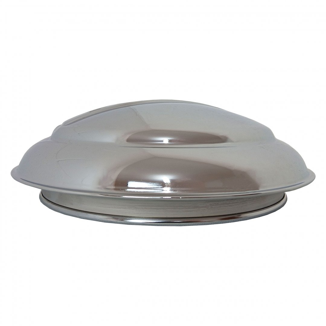 Calota de Ferro Abaulada Ford Cromada com Emblema