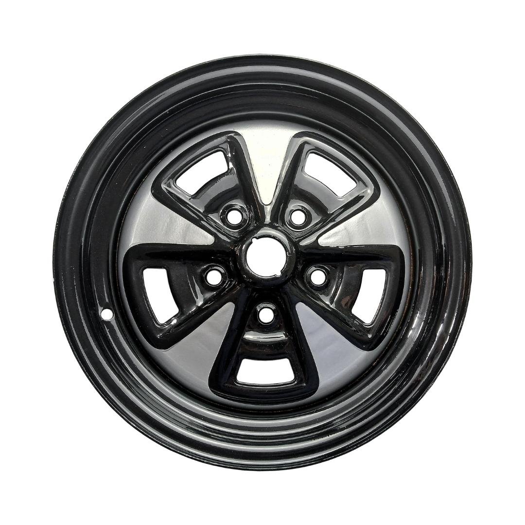 Roda de Aço para Opala SS - Preto com Prata