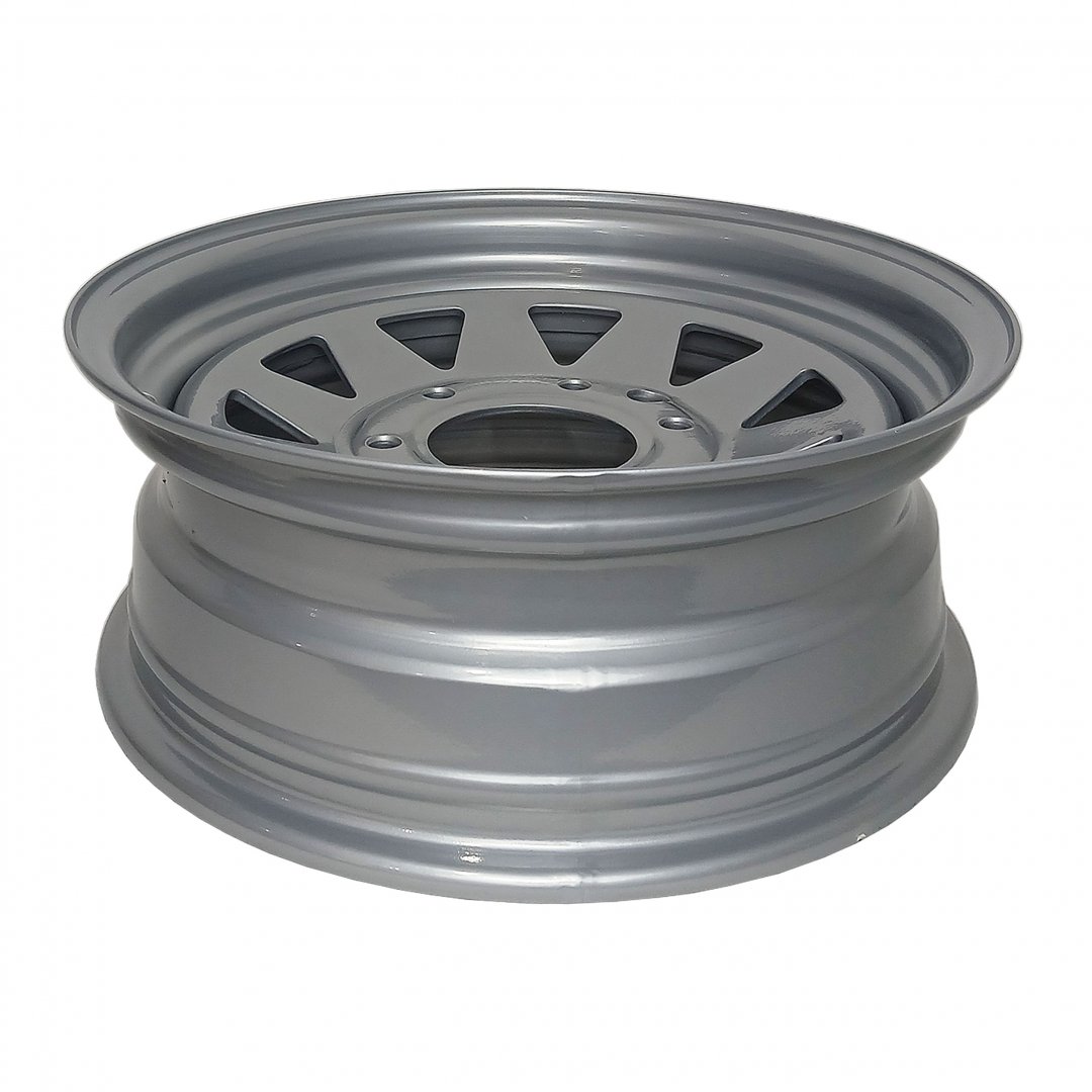 Roda de Aço para Caminhonetes Reboques e Carretas - Janelas Triângulo