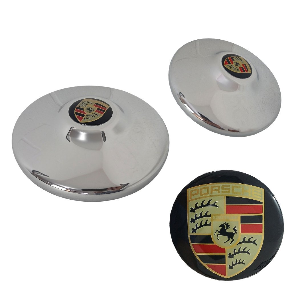 Calota Cromada de Ferro Porsche