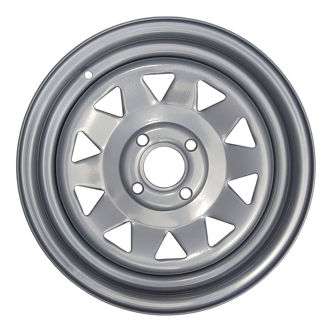 Rodas de Aço Para Reboques e Carretas Com Aplicação 4X100 - Janelas Triangulo 