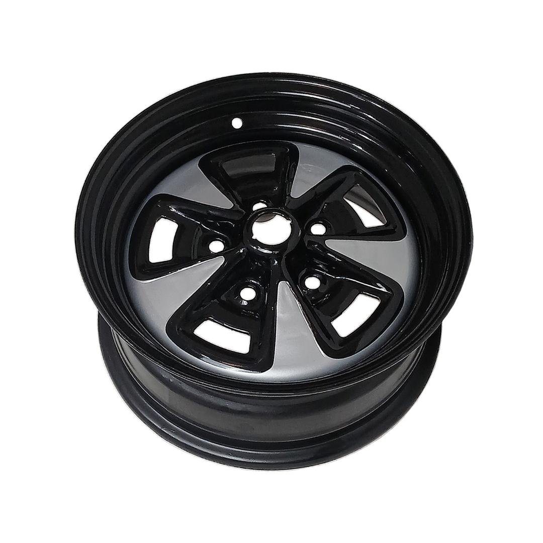 Roda de Aço para Opala SS - Preto com Prata