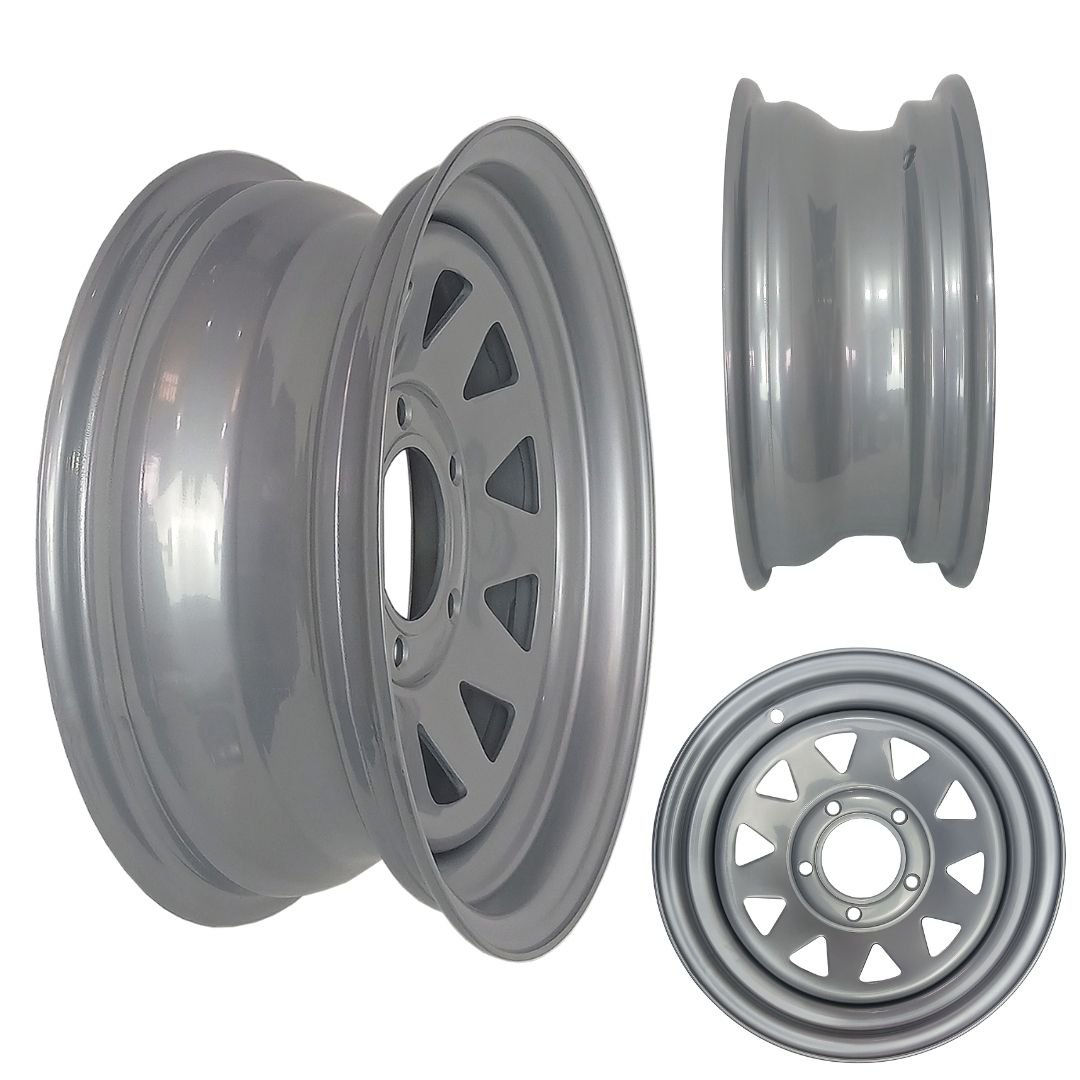 Roda de Aço para Caminhonete 5 Furos Modelo F1000 - Janelas Triângulo